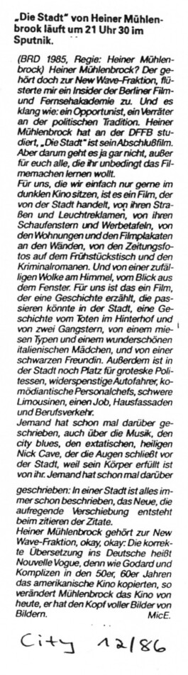 HEINER MÜHLENBROCK PRODUKTION